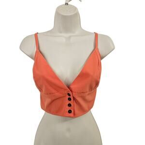 NASTY GAL Crop Top in Orange Size 8